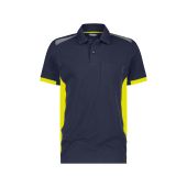 Dassy Polo Veracruz COPES83 Nachtblauw/Fluogeel Maat S