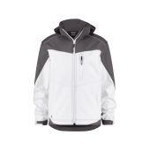 Dassy Softshelljas Jakarta PES21 Wit/Cementgrijs Maat 4XL