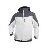 Dassy Softshelljas Jakarta PES21 Wit/Cementgrijs Maat XL
