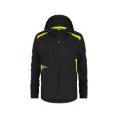 Dassy Softshelljas Kalama Women PES21 Zwart/Fluogeel Maat XL