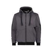 Dassy Sweatshirtjas Pulse COPES80 Antracietgrijs/Zwart Maat XS