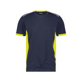Dassy T-shirt Tampico COPES03 Nachtblauw/Fluogeel Maat 2XL