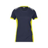 Dassy T-shirt Tampico Women COPES03 Nachtblauw/Fluogeel Maat S