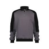 Dassy Tweekleurige sweater Basiel COPES80 Cementgrijs/Zwart Maat 4XL