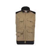 Dassy Werkvest Faro PESCO61 Beige/Zwart Maat 2XL