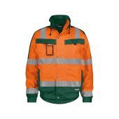 Dassy Winterjas Lima PES70 Fluo-oranje/Flessengroen Maat S