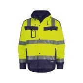 Dassy Winterjas Lima PES70 Fluogeel/Marineblauw Maat 4XL