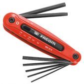 Facom 86A inbussleutels 6-kant, in beugel, metrische maten - 7 delig 86H.JE7B