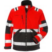 Fristads High Vis Softshelljack Klasse 2 Hi-Vis rood/zwart 3XL