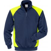 Fristads Sweater 7048 Shv Marineblauw/hi-vis Geel S MARINEBLAUW/HI-VIS GEEL S