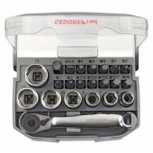 Gedore Dopsleutelset R49005023 1/4” SW 6-13 mm + bits, 23-dlg