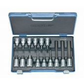 Gedore Dopsleutel-schroevendraaierset IN 19 LKM 1/2" 15-dlg 5-17 mm