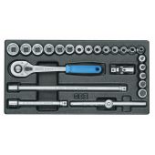 Gedore Dopsleutel-set 1500 ES-30 3/8" in 1/3 ES module