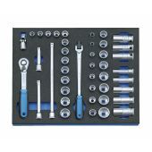 Gedore Dopsleutel-set 2005 CT2-D 30 3/8" in 2/4 CT module, 43-dlg