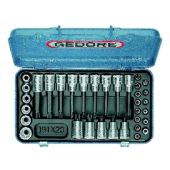 Gedore Dopsleutelset 19 TX 20 1/2"+1/4" 34-dlg TX