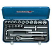 Gedore Dopsleutelset 30 HMU-3 3/8" 22-dlg 6-kant 6-22 mm