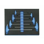 Gedore Stiftsleutelset 2005 CT2-2143 KTX met T-greep in 2/4 CT module, 7-dlg