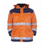 Hydrowear En20471 Parka Liverpool Fluor Oranje - Marine Maat L