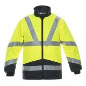 Hydrowear En20471 Parka Pluto Fluor Geel - Marine Maat 3XL