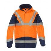 Hydrowear En20471 Parka Pluto Fluor Oranje - Marine Maat XXL