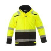 Hydrowear En20471 Parka Uddel Fluor Geel - Zwart Maat S