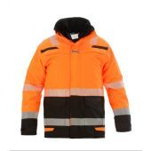 Hydrowear En20471 Parka Uddel Fluor Oranje - Zwart Maat L