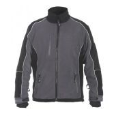 Hydrowear Fleecejack Velden Grijs - Zwart Maat 3XL