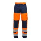 Hydrowear Multinorm Broek Melrose Fluor Oranje - Marine Maat 52S