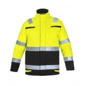 Hydrowear Multinorm Softshell Menorca Fluor Geel - Zwart Maat XL