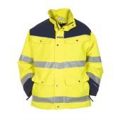 Hydrowear Parka Feldkirchen Fluor Geel - Marine Maat 3XL