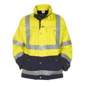 Hydrowear Parka Frankfurt Fluor Geel - Marine Maat 3XL