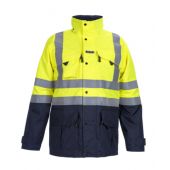 Hydrowear Multinorm Parka Miramas Fluor Geel/Blauw Maat 2XL