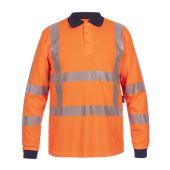 Hydrowear Polo Lange Mouw RWS Trinidad Fluor Oranje Maat XL