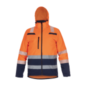 Hydrowear Regenjack Boston Fluor Oranje - Marine Maat S