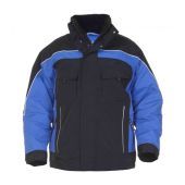 Hydrowear Winterjacket Rimini Zwart - Korenblauw Maat 3XL