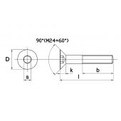 Kelfort Inbusbout Pk DIN 7991 10.9 Zwart DIN 7991 10.9 Onbehandeld Staal M3X16