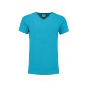 Lemon & Soda T-shirt v-hals Turquoise mt L Him