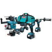 Makita 18 V Combiset voor allround tot zwaar boor-, schroef- en slijpwerk DLX4155TX1