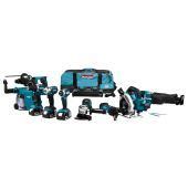Makita 18 V Combiset voor (slag)schroeven, (klop)boren, slijpen, zagen en monteren en met multitool DLX8026TW1