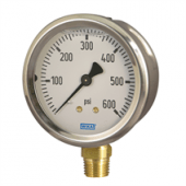 Delftechniek MANOMETER ZONDER RAND 63MM. 1/4"ONDER/GLYCERINE GEVULD 0-4 bar 0-4 bar