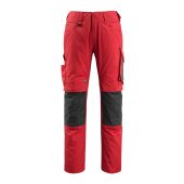 Mascot Broek met kniezakken 12679 Rood/zwart Maat 82C47