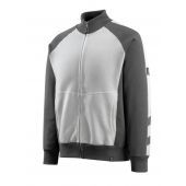 Mascot Sweatshirt met rits 50565 Wit/donkerantraciet Maat XS