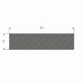 MOSRUBBER RECHTHOEKIG 25X5MM