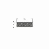 MOSRUBBER RECHTHOEKIG 25X8MM