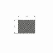 MOSRUBBER RECHTHOEKIG 25X20MM