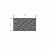 MOSRUBBER RECHTHOEKIG 35X20MM