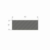 MOSRUBBER RECHTHOEKIG 40X15MM