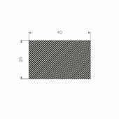 MOSRUBBER RECHTHOEKIG 40X25MM