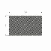 MOSRUBBER RECHTHOEKIG 50X30MM