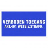 - Pictogram - Verboden-Toegang Harde Kunststof 330X200Mm